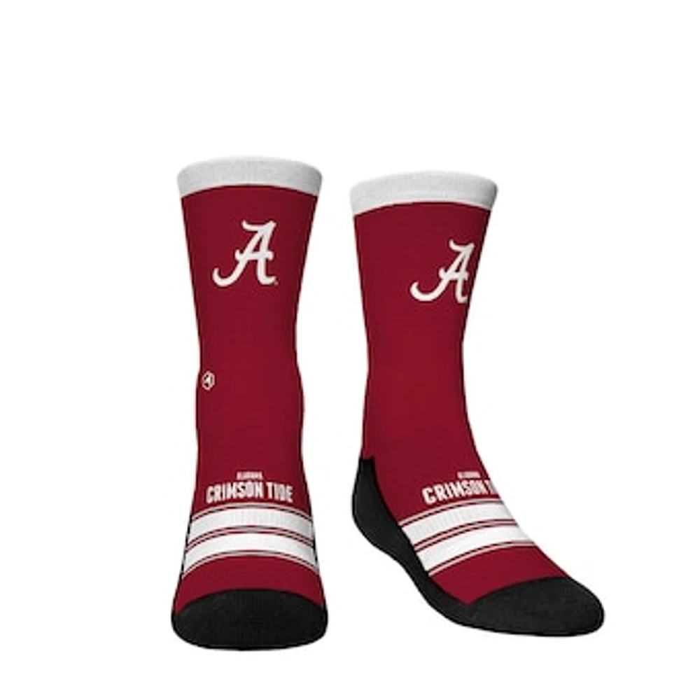 Youth Rock Em Socks Alabama Crimson Tide Gametime Stripe Crew Socks