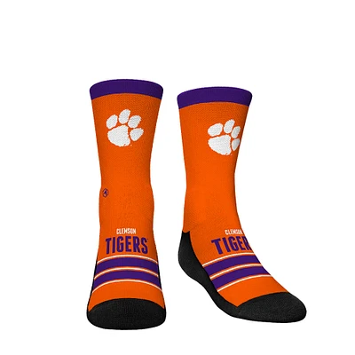 Youth Rock Em Socks Clemson Tigers Gametime Stripe Crew Socks