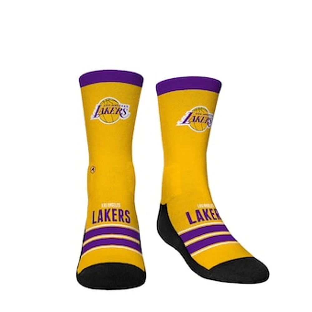 Youth Rock Em Socks Los Angeles Lakers Gametime Stripe Crew Socks