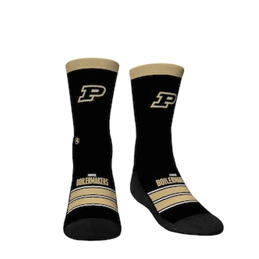 Youth Rock Em Socks Purdue Boilermakers Gametime Stripe Crew Socks