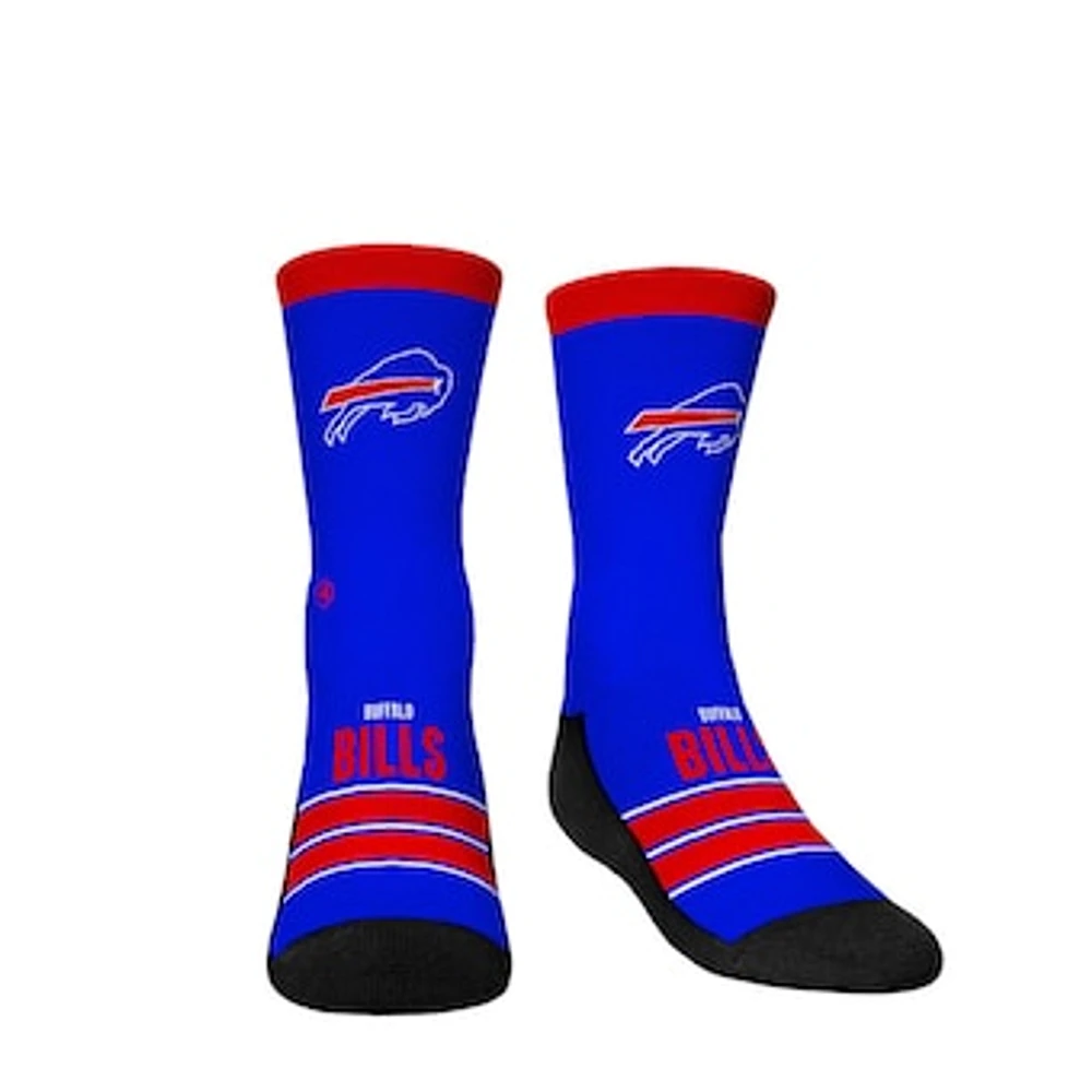 Youth Rock Em Socks Buffalo Bills Gametime Stripe Crew Socks