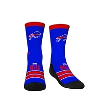 Youth Rock Em Socks Buffalo Bills Gametime Stripe Crew Socks