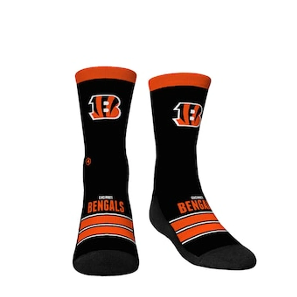 Youth Rock Em Socks Cincinnati Bengals Gametime Stripe Crew Socks