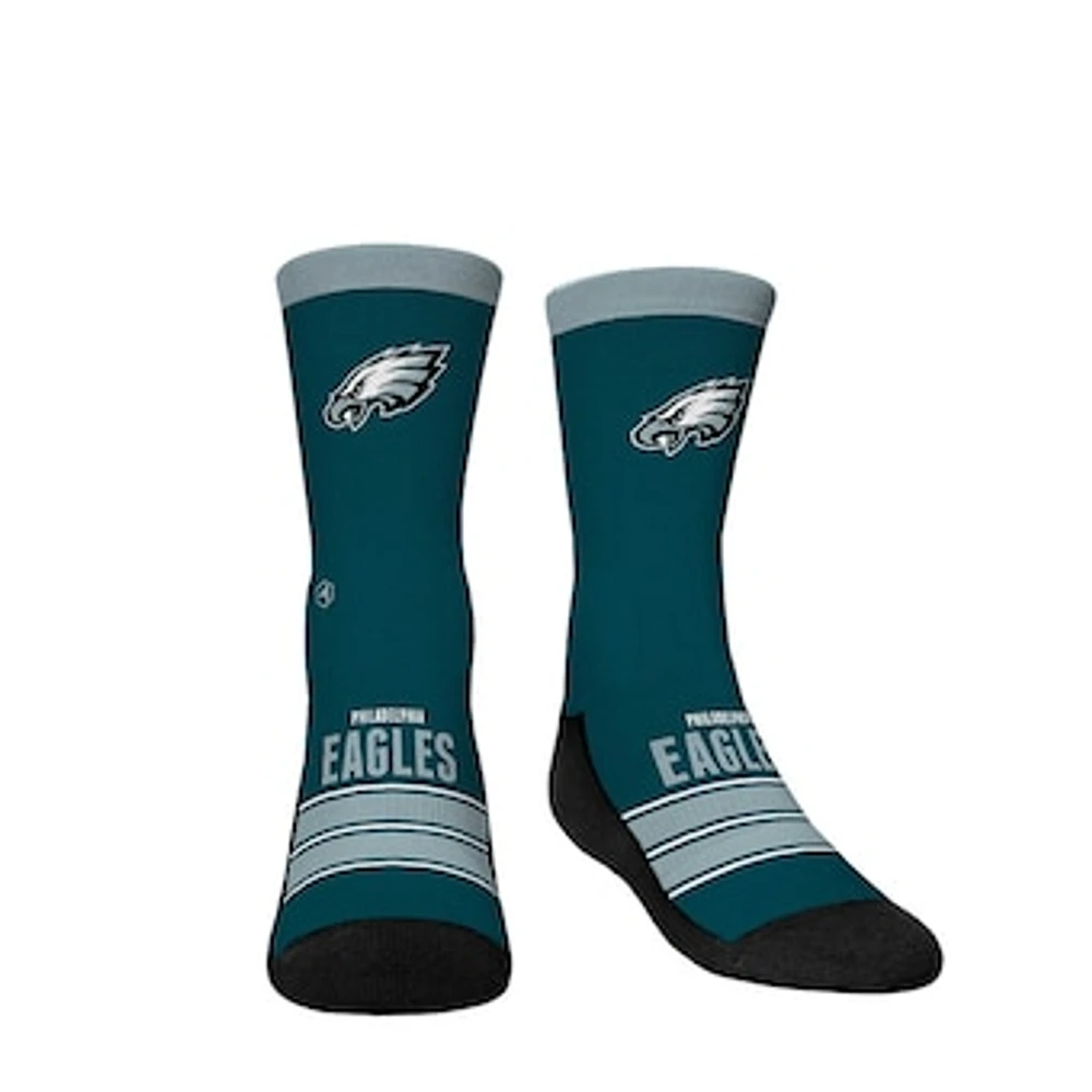 Youth Rock Em Socks Philadelphia Eagles Gametime Stripe Crew Socks