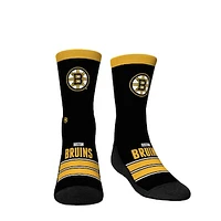 Youth Rock Em Socks Boston Bruins Gametime Stripe Crew Socks