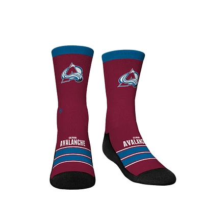 Youth Rock Em Socks Colorado Avalanche Gametime Stripe Crew Socks