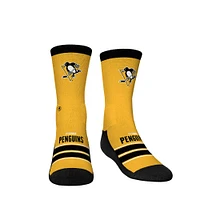 Youth Rock Em Socks Pittsburgh Penguins Gametime Stripe Crew Socks