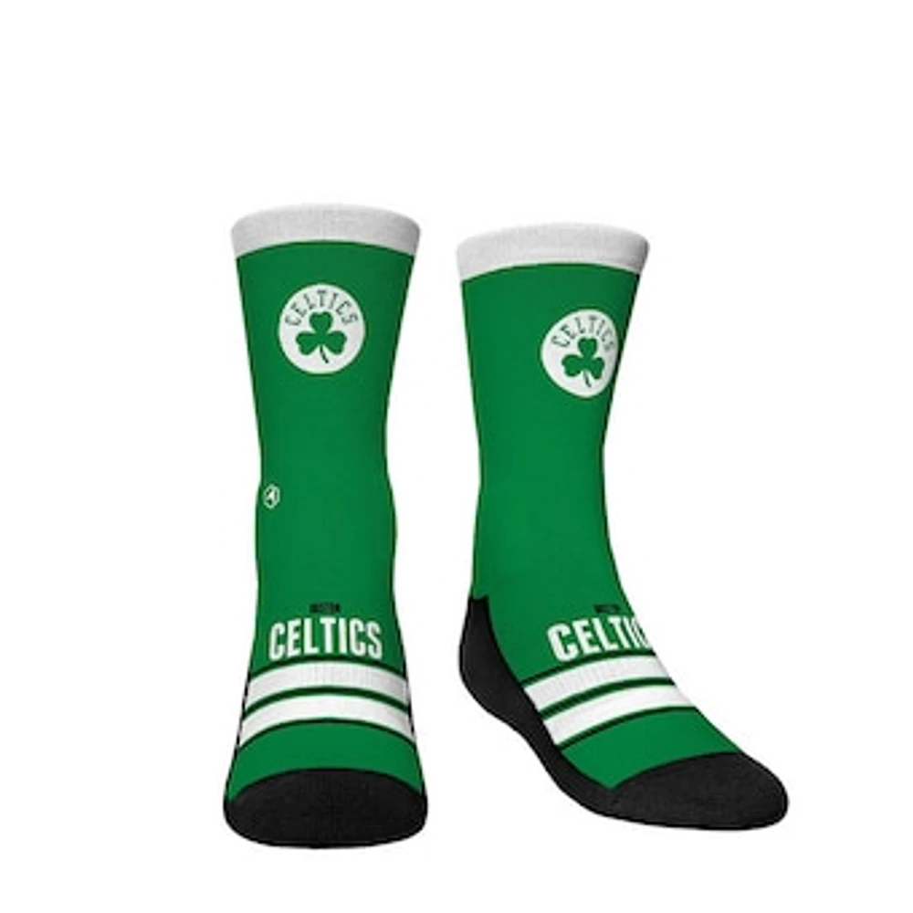 Youth Rock Em Socks Boston Celtics Gametime Stripe Crew Socks