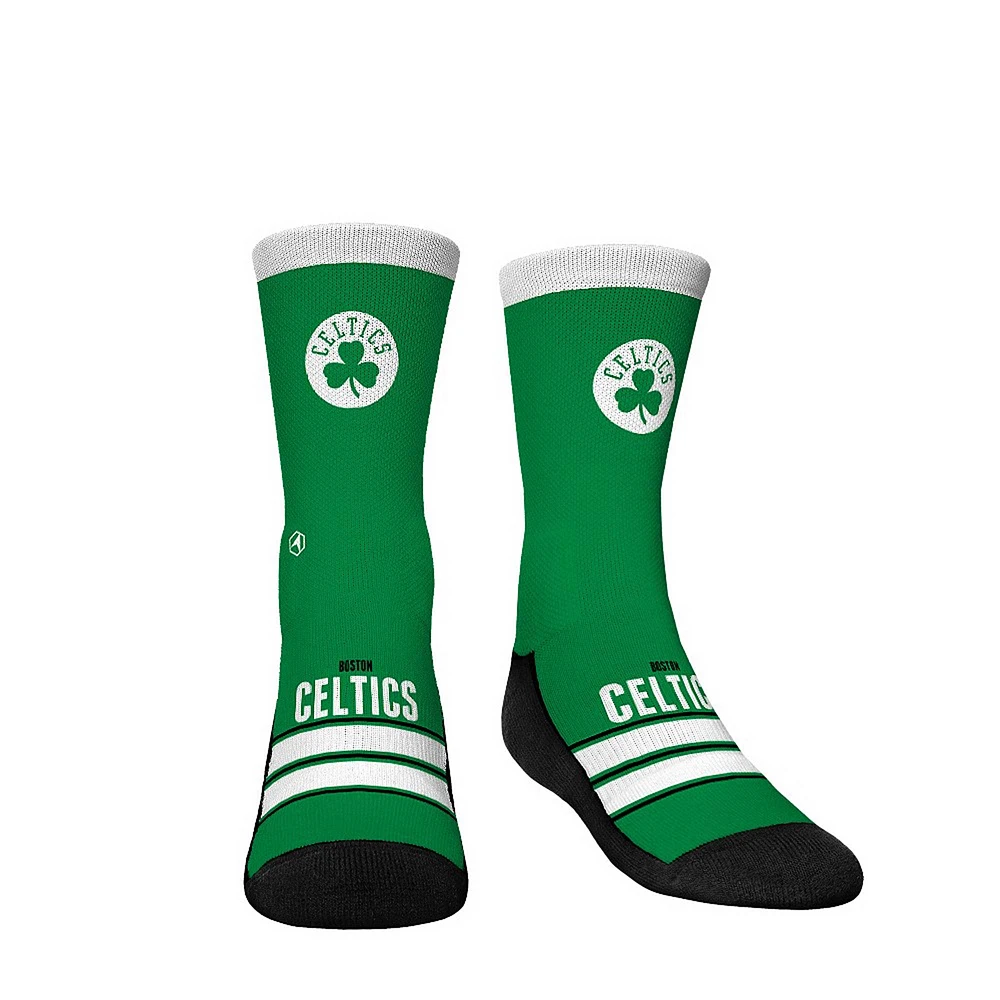 Youth Rock Em Socks Boston Celtics Gametime Stripe Crew Socks