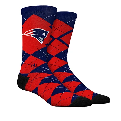 Unisex Rock Em Socks  New England Patriots Argyle Knitted Dress Socks