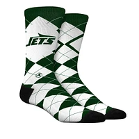 Unisex Rock Em Socks  New York Jets Argyle Knitted Dress Socks