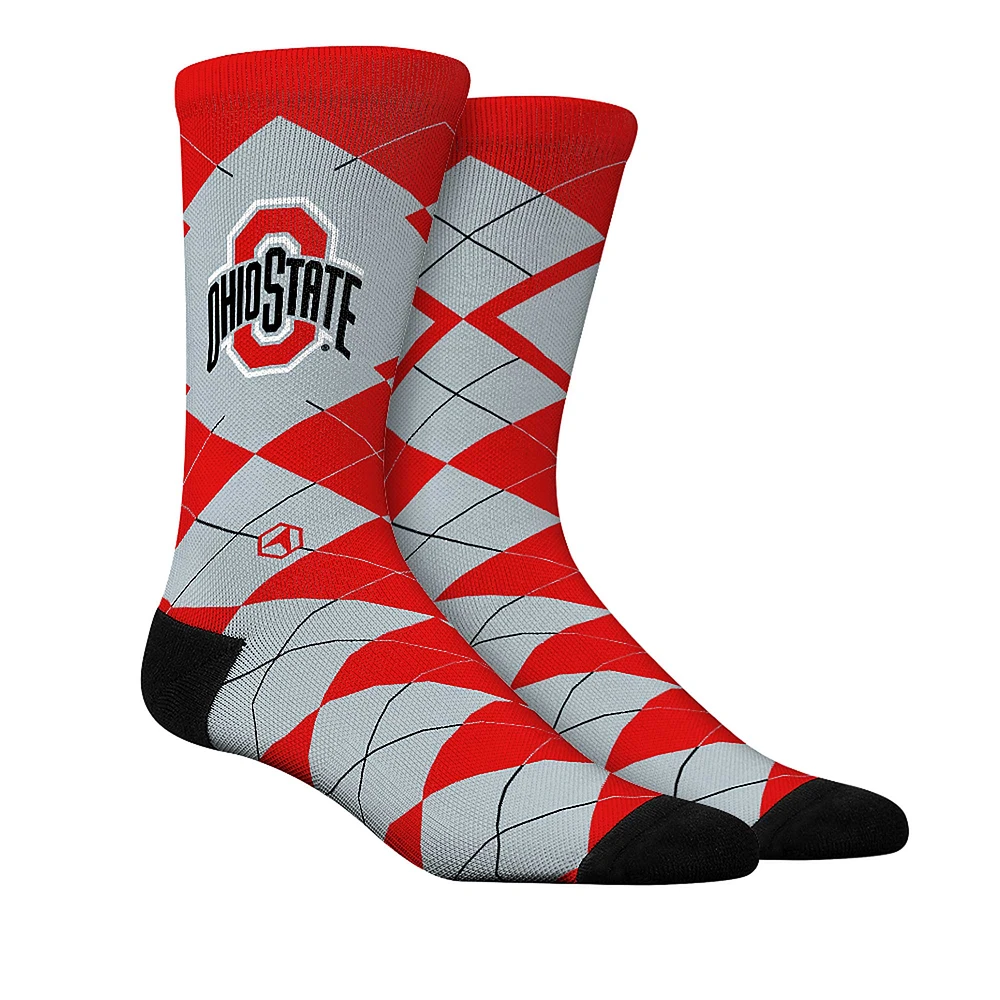 Unisex Rock Em Socks  Ohio State Buckeyes Argyle Knitted Dress Socks