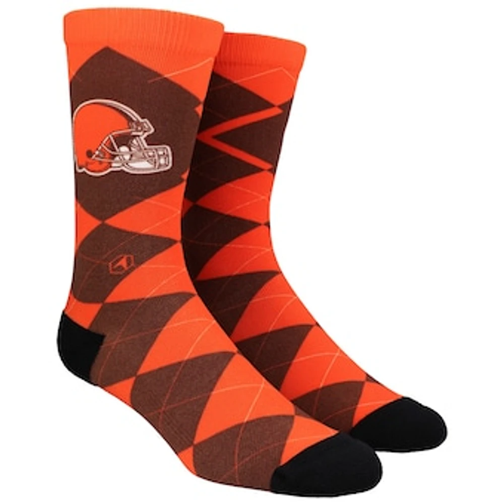 Unisex Rock Em Socks  Cleveland Browns Argyle Knitted Dress Socks