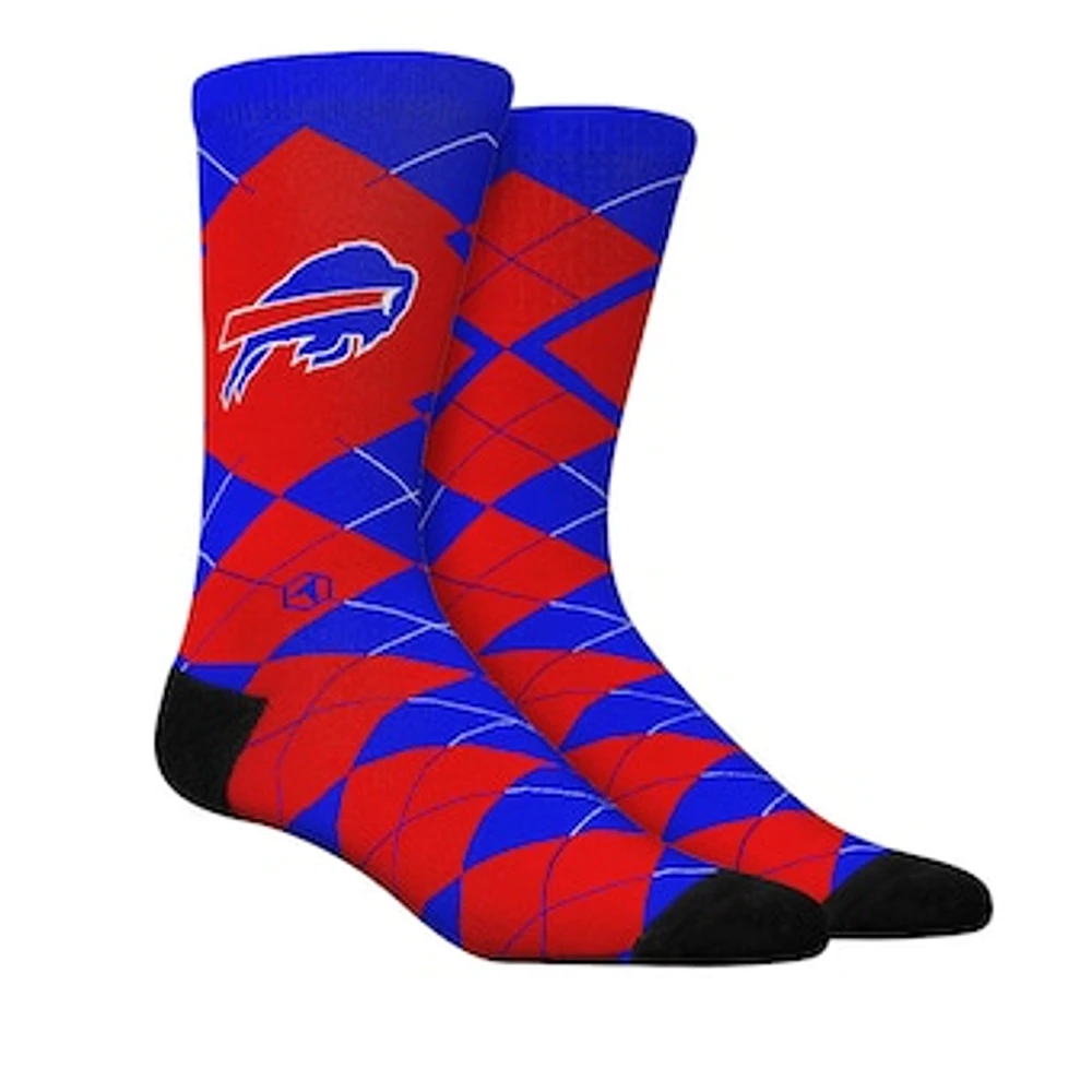 Unisex Rock Em Socks  Buffalo Bills Argyle Knitted Dress Socks