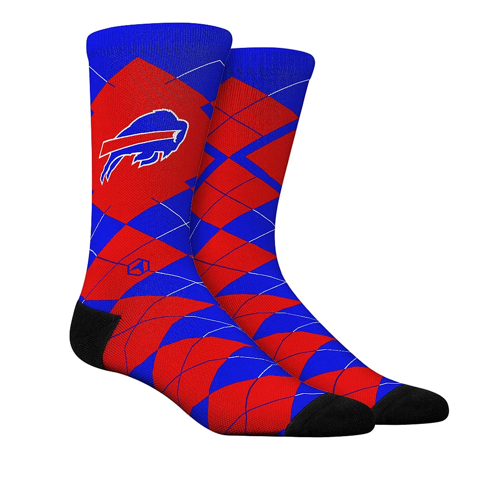 Unisex Rock Em Socks  Buffalo Bills Argyle Knitted Dress Socks