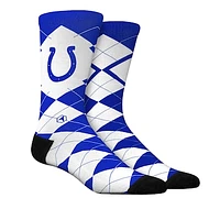 Unisex Rock Em Socks  Indianapolis Colts Argyle Knitted Dress Socks