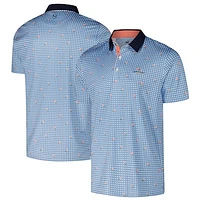 Men's Puma Blue Kentucky Derby Pique Gingham Polo