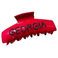 Red Georgia Bulldogs Rhinestone Claw Hair Clip