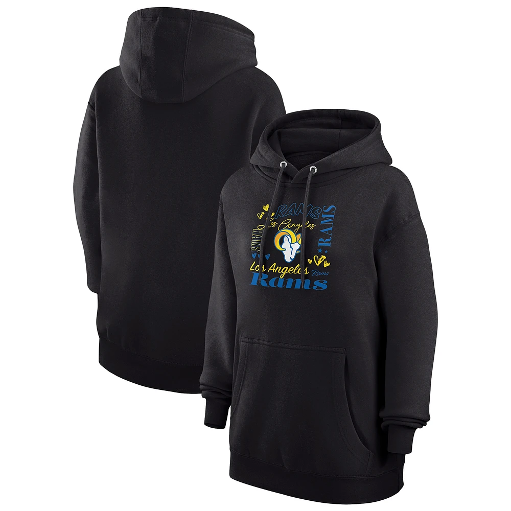 Women's G-III 4Her by Carl Banks Los Angeles Rams Collage Graphic Fleece Pullover Hoodie