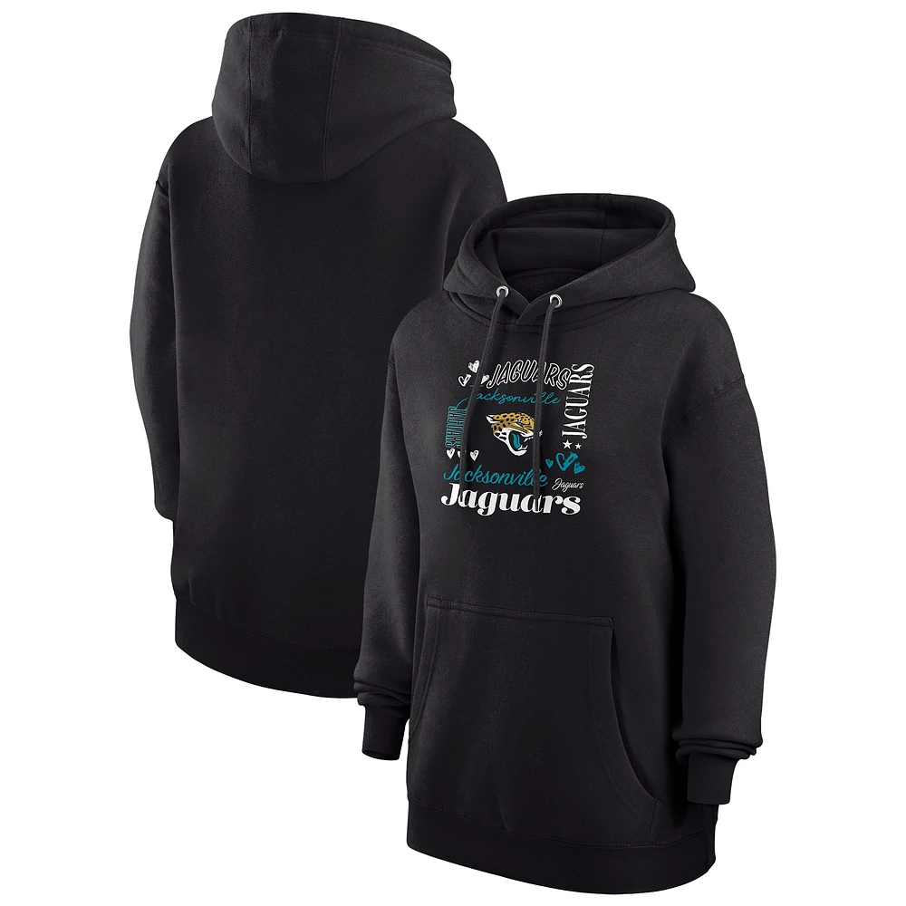 Women's G-III 4Her by Carl Banks Jacksonville Jaguars Collage Graphic Fleece Pullover Hoodie