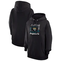Women's G-III 4Her by Carl Banks Jacksonville Jaguars Collage Graphic Fleece Pullover Hoodie