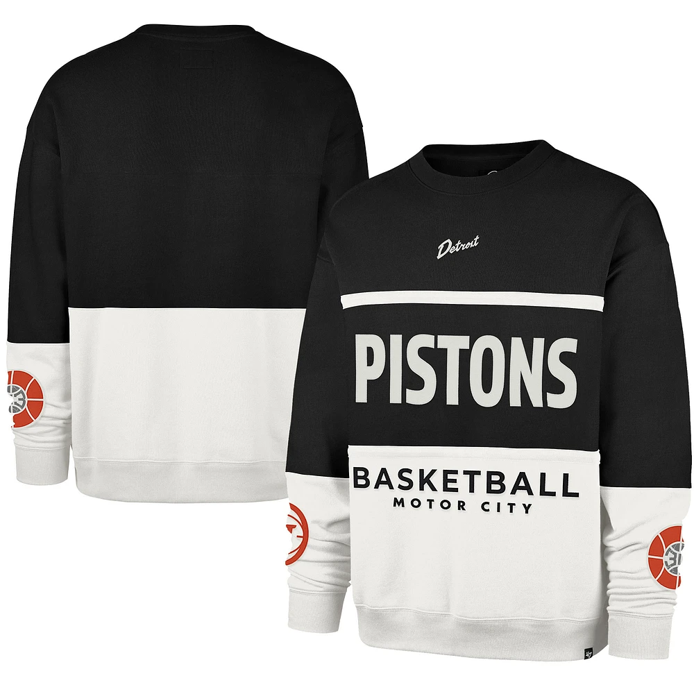 Unisex '47 Black Detroit Pistons 2024/25 City Edition On Five Maximalist Pullover Sweatshirt