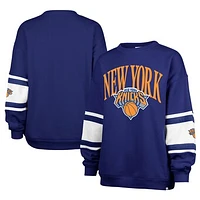 Women's '47 Blue New York Knicks 2024/25 City Edition Steadfast Paneled Pullover Sweatshirt