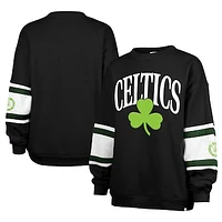 Women's '47 Black Boston Celtics 2024/25 City Edition Steadfast Paneled Pullover Sweatshirt