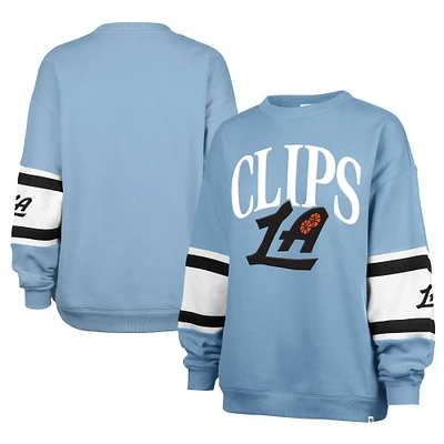 Women's '47 Light Blue LA Clippers 2024/25 City Edition Steadfast Paneled Pullover Sweatshirt