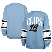 Women's '47 Light Blue LA Clippers 2024/25 City Edition Steadfast Paneled Pullover Sweatshirt