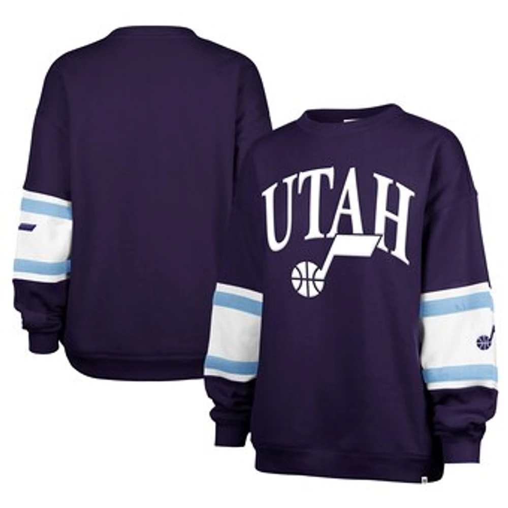 Women's '47 Purple Utah Jazz 2024/25 City Edition Steadfast Paneled Pullover Sweatshirt