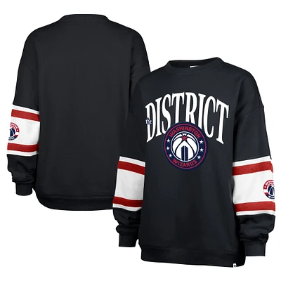 Women's '47 Navy Washington Wizards 2024/25 City Edition Steadfast Paneled Pullover Sweatshirt