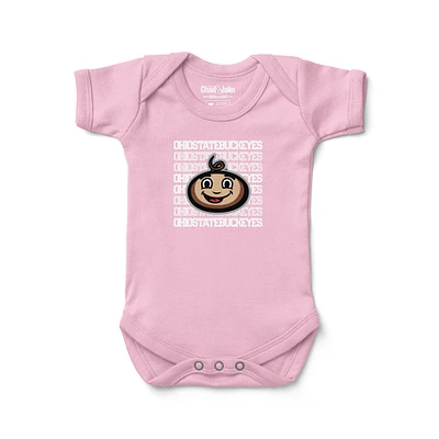Newborn & Infant Chad Jake  Pink Ohio State Buckeyes Baby Brutus Bodysuit