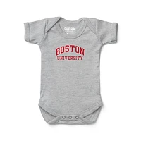 Infant Chad & Jake Heather Gray Boston University Wordmark Bodysuit