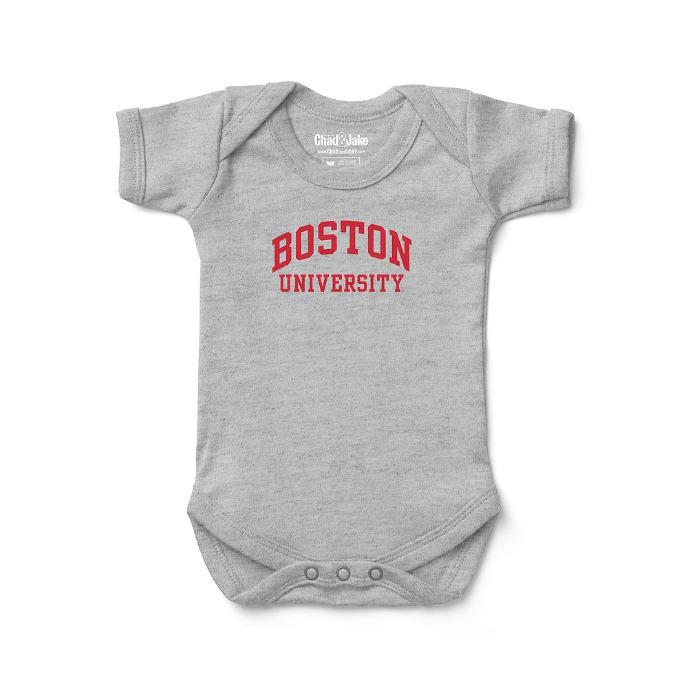 Infant Chad & Jake Heather Gray Boston University Wordmark Bodysuit
