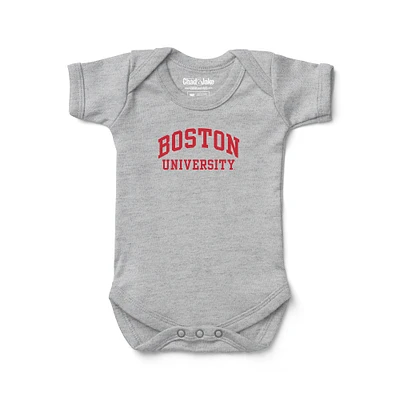 Infant Chad & Jake Heather Gray Boston University Wordmark Bodysuit