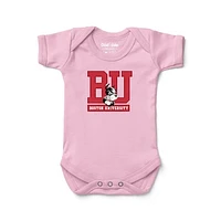Infant Chad & Jake Pink Boston University Primary Logo Bodysuit