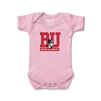 Infant Chad & Jake Pink Boston University Primary Logo Bodysuit