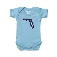 Infant Chad & Jake Light Blue Florida Atlantic Owls State Logo Bodysuit