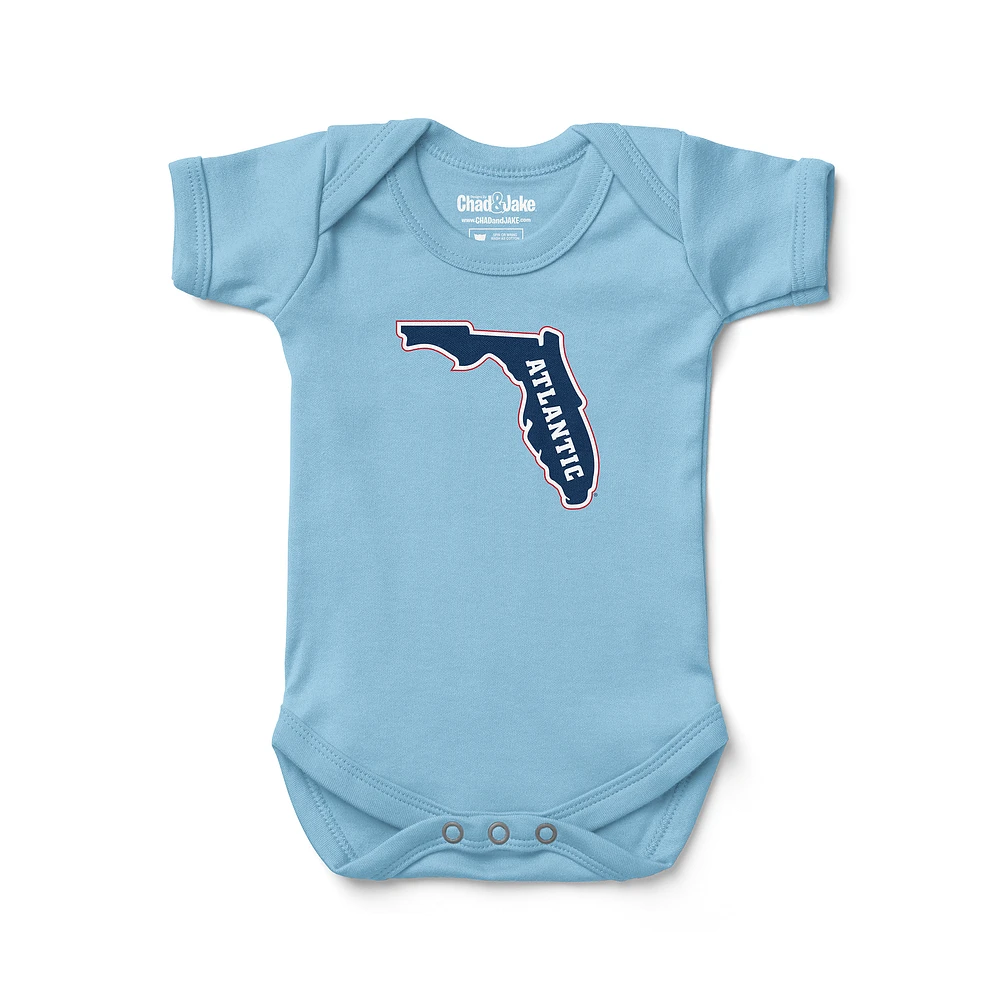 Infant Chad & Jake Light Blue Florida Atlantic Owls State Logo Bodysuit