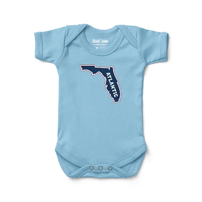 Infant Chad & Jake Light Blue Florida Atlantic Owls State Logo Bodysuit