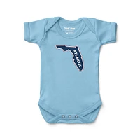 Infant Chad & Jake Light Blue Florida Atlantic Owls State Logo Bodysuit