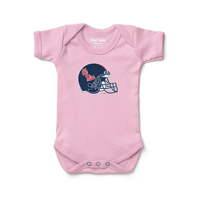 Infant Chad & Jake Pink Ole Miss Rebels Helmet Bodysuit