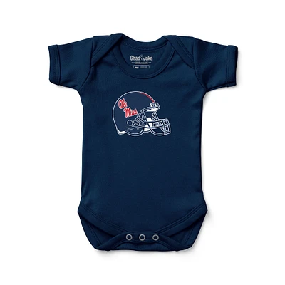 Infant Chad & Jake Navy Ole Miss Rebels Helmet Bodysuit