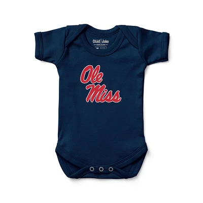 Infant Chad & Jake Navy Ole Miss Rebels Primary Logo Bodysuit