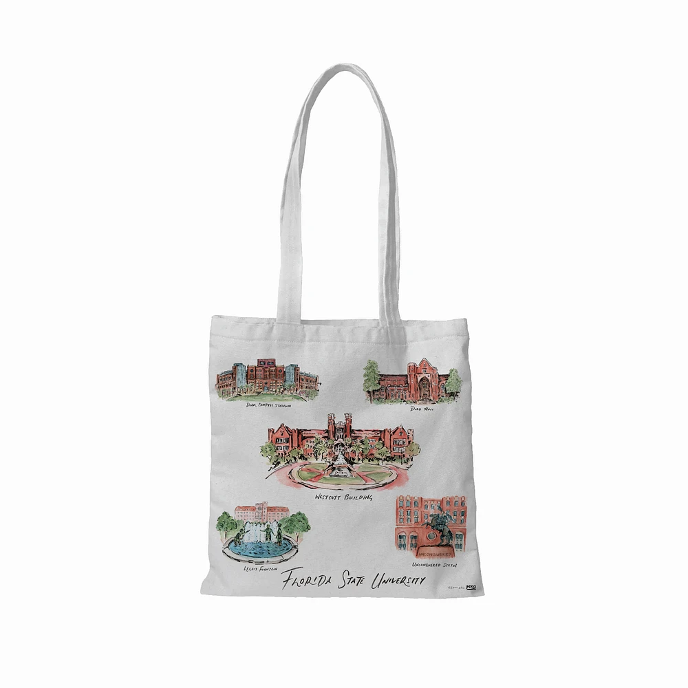 White Florida State Seminoles Laura Wilcox Designs Tote Bag