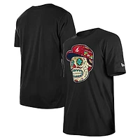 Men's New Era Black Atlanta Braves Sugar Skulls T-Shirt