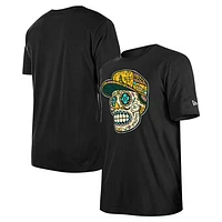 Men's New Era Black Athletics Sugar Skulls T-Shirt