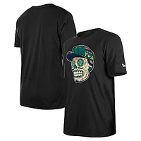 Men's New Era Black Seattle Mariners Sugar Skulls T-Shirt