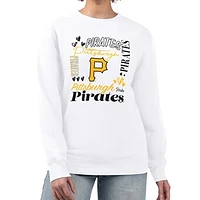 Women's G-III 4Her by Carl Banks White Pittsburgh Pirates Collage Team Graphic Fleece Pullover Hoodie